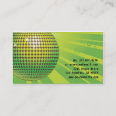 Boule Disco -DJ Carte de visite-green (Dos)
