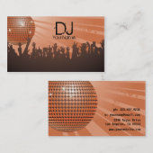 Boule Disco - DJ Carte de visite marron (Devant / Derrière)