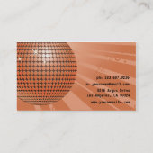 Boule Disco - DJ Carte de visite marron (Dos)