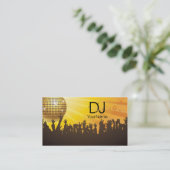 Boule Disco - DJ jaune Carte de visite (Debout devant)