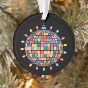 Boule disco lumières de Noël Ornement coloré Noël