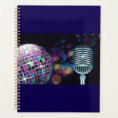 Boule disco rétro et microphone vintage (Devant)