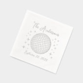 Boule Disco Silver Sparkling Mariage personnalisé (Gauche)