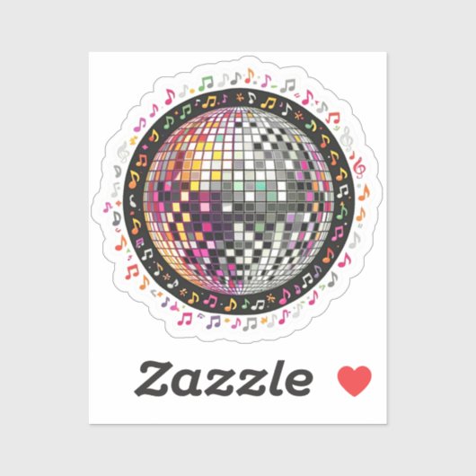  boule disco sticker (Vel)