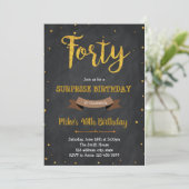 Boule d'or 40e anniversaire invitation (Debout devant)