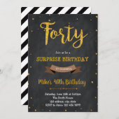 Boule d'or 40e anniversaire invitation (Devant / Derrière)