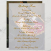 Boule d'or Masquerade Mariage menu Flyer (Devant / Derrière)