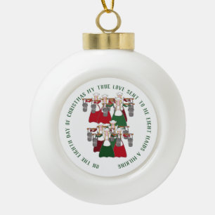 Boule En Céramique 12 jours d'Un-Traite de domestiques de Noël 8