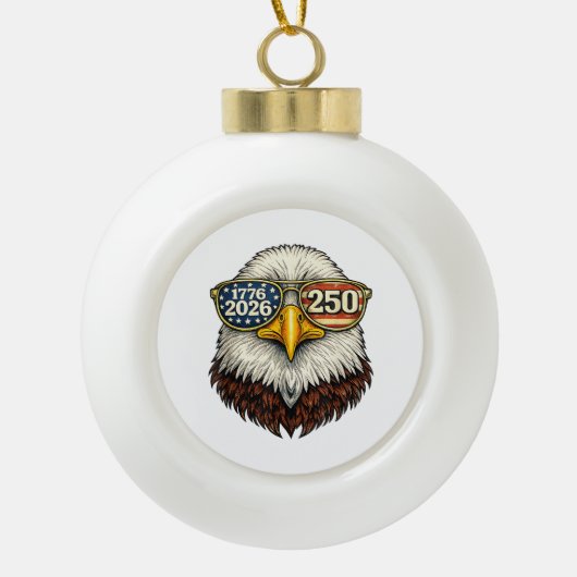 Boule En Céramique 250e anniversaire États-Unis 1776-2026 Aigle améri (Devant)