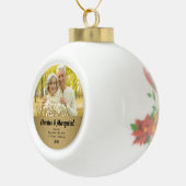 Boule En Céramique 50e Anniversaire d'or avec nom et photo (Droite)