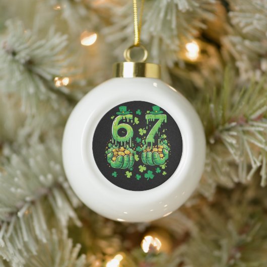 Boule En Céramique 6 7 Jour de la Saint-Patrick (Arbre)