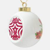Boule En Céramique Achempong God Is Love Star Red & White Snowflake (Droite)