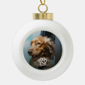 Boule En Céramique Add Your Own Photo Dog Pets Monogram (Devant)
