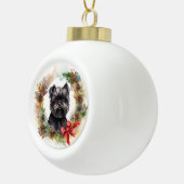 Boule En Céramique Affenpinscher Christmas Wreath Festive Pup (Droite)