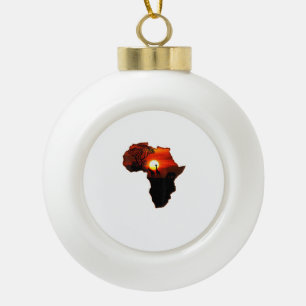 Boule En Céramique Afrique T Carte Chemise De L'Afrique Le Soleil Sud