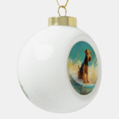 Boule En Céramique Airedale Beach Surf Peinture (Gauche)