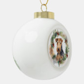 Boule En Céramique Airedale Christmas Wreath Festive Pup (Gauche)