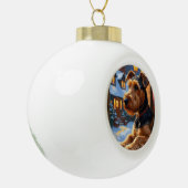 Boule En Céramique Airedale Terrier With Christmas Lights Holiday  (Gauche)