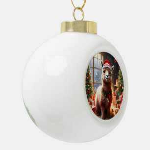 Boule En Céramique "Alpaca présente : Un conte de Noël"