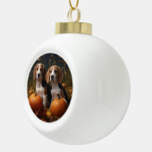 Boule En Céramique American Anglais Foxhound Puppy Automne Delight (Droite)