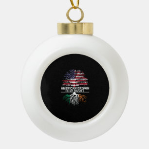 Boule En Céramique American Grown Irish Roots Flag Irlande ST. PATRIQ
