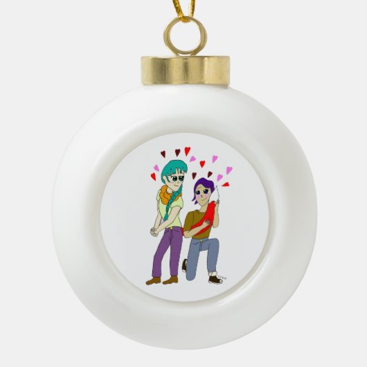 Boule En Céramique amour de queue (Devant)