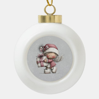 Boule En Céramique Ange de Noël fantaisiste