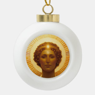 Boule En Céramique Ange doré brillant à midi