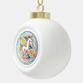 Boule En Céramique Antique licorne celtique (Droite)