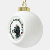 Boule En Céramique Aquarelle Springer Spaniel Vacances Wreath personn (Droite)