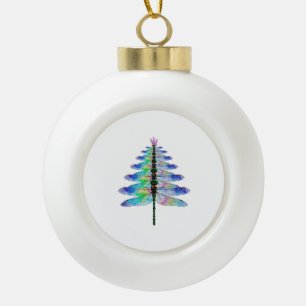 Boule En Céramique Arbre de Noël dragonfly