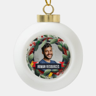 Boule En Céramique Arbre de Noël du bureau - Ressources humaines