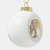 Boule En Céramique Arbre de vie Mehndi (Or) (Gauche)