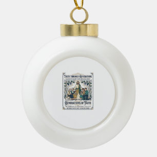 Boule En Céramique Arbre Généalogique de Jésus Chemise Foi Basée Desi
