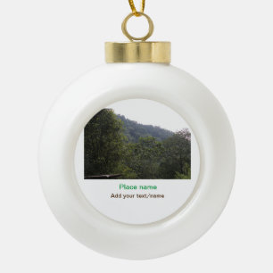 Boule En Céramique Arbres de la forêt de jungle montagne voyage ajout