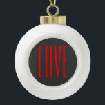 Boule En Céramique Arrière - plan gris tendance Red Love Mariage<br><div class="desc">Vous pouvez facilement changer les polices et les couleurs. Vous pouvez également ajouter votre logo et l'image arrière - plan comme vous le souhaitez.</div>
