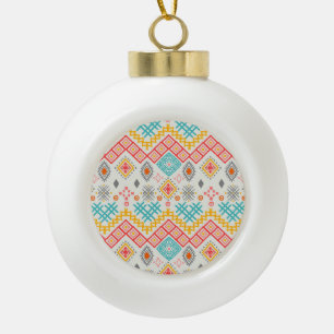 Boule En Céramique Art tribal : imprimé géométrique boho.