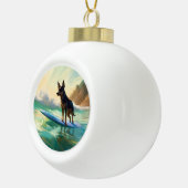 Boule En Céramique Australian Kelpie Beach Surf Paining (Droite)