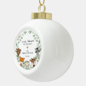 Boule En Céramique Baby Boy First Christmas Forest Végétaux Animaux (Droite)