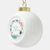 Boule En Céramique Baby Boy Under the Sea Birth Stats Keepsaké (Droite)