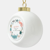 Boule En Céramique Baby Girl Under the Sea Birth Stats Keepsaké (Droite)