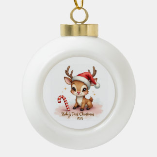 Boule En Céramique Baby’s First Christmas 2025 – Ceramic Ornament