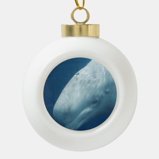 Boule En Céramique Baleine blanche (Devant)