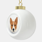Boule En Céramique Basenji Chien 3D Inspiré (Droite)