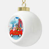 Boule En Céramique Basset Hound Dog dans la livraison de Noël Camion (Droite)