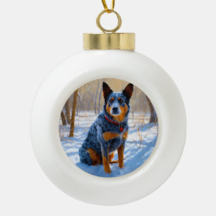 Boule En Céramique Bateau Australien Laisser neiger Noël