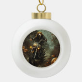 Boule En Céramique Beagle équitation moto Halloween effroi (Devant)