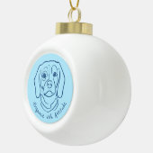 Boule En Céramique Beagle Line Art, Elegance with Attitude (Droite)