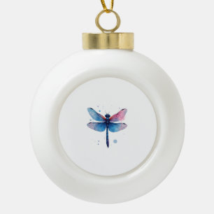 Boule En Céramique Belle nature Colorful Graphic Motif Dragonfl