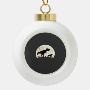 Boule En Céramique Berger Allemand Halloween Dinosaure Silhouette Lun